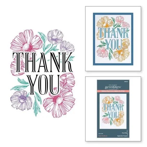 Betterpress Place & Press Registration Collection - Thank You Blooms 1