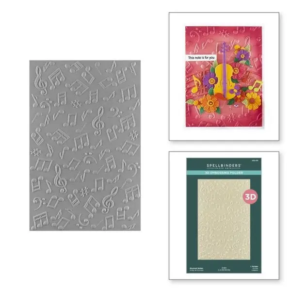 Bibi's Musical Notes Collection - Musical Notes 3D Embossing Folder 1