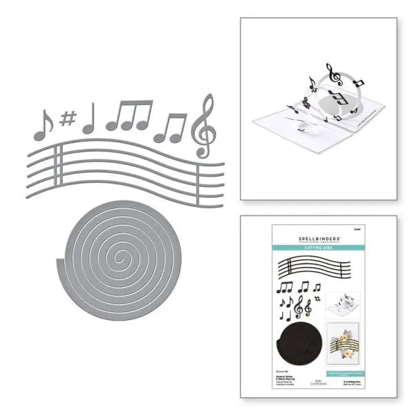 Bibi's Musical Notes Collection - Musical Notes & Stave Pop-Up Dies 1