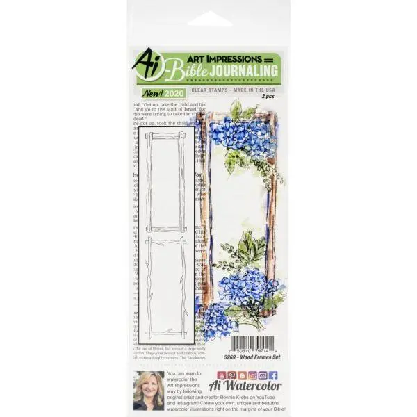 Bible Journaling Stamps - Wood Frames Set 1