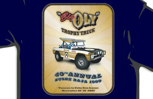 Big Oly Trophy Truck T-Shirt - Dark Blue 1