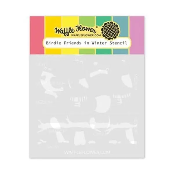 Birdie Friends In Winter - Stencils 1
