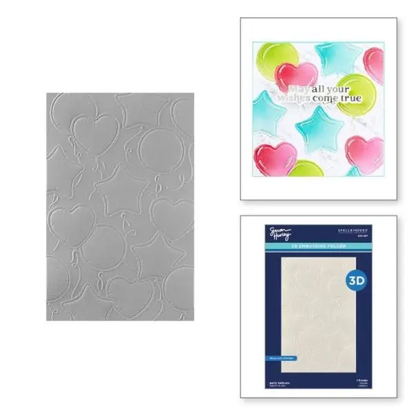 Birthday Bash Collection - Party Balloons 3D Embossing Folder 1