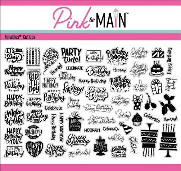 Birthday Sentiments - Foilable Cut Outs 1