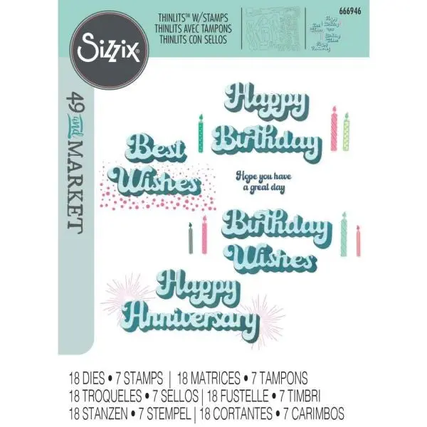 Birthday Wishes - Stamp & Die Set 1