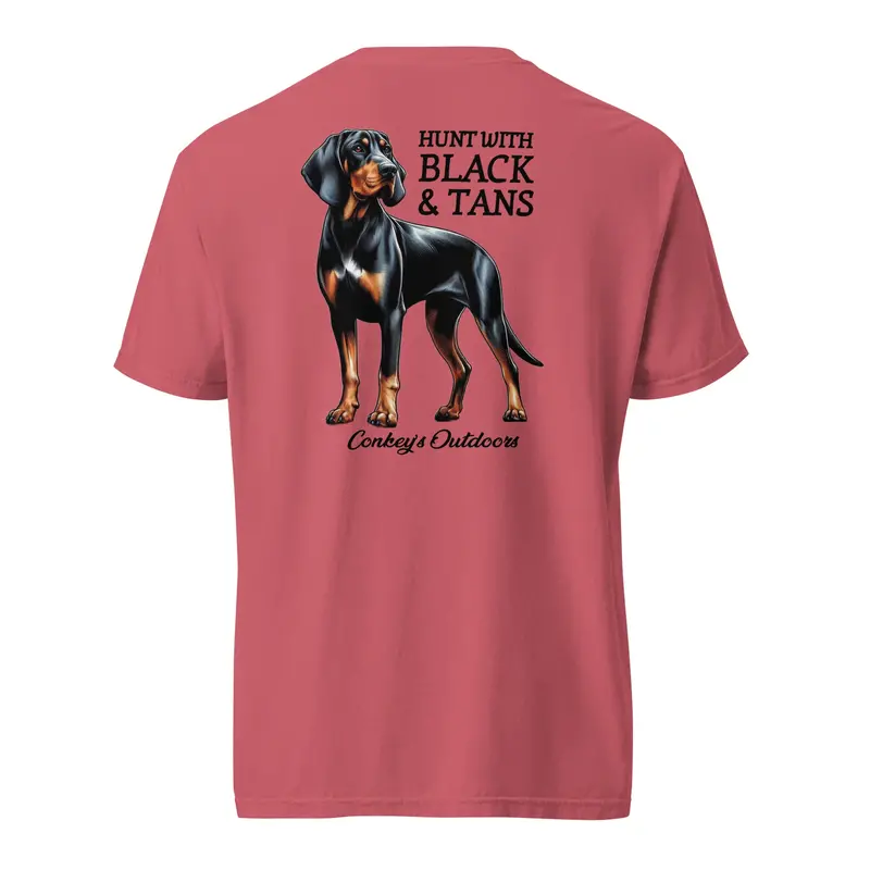 Black & Tan Hunting-Themed Graphic Shirt