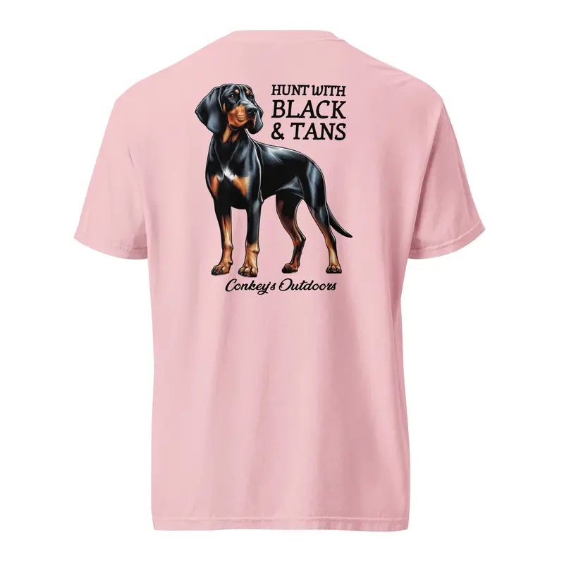 Black & Tan Hunting-Themed Graphic Shirt