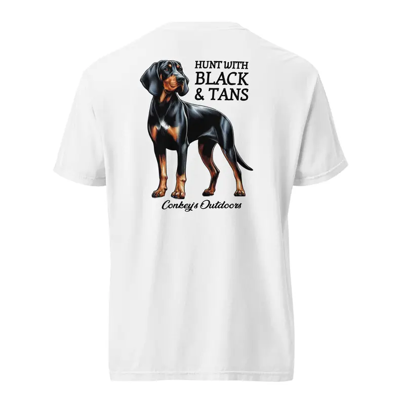 Black & Tan Hunting-Themed Graphic Shirt