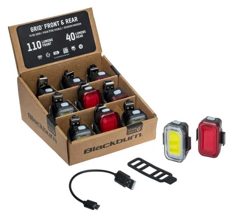 Blackburn Grid Front And Rear Light Set Pdq 1