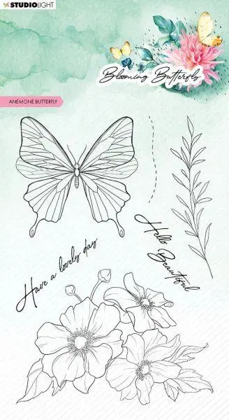 Blooming Butterfly - Anemone Butterfly - Clear Stamps 1