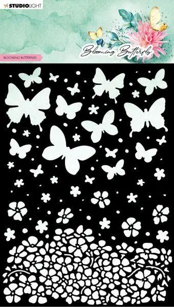 Blooming Butterfly - Blooming Butterflies Stencil 1