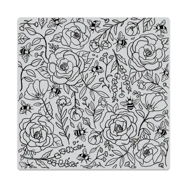 Bold Prints - Flowers & Bees - Cling Stamp 1