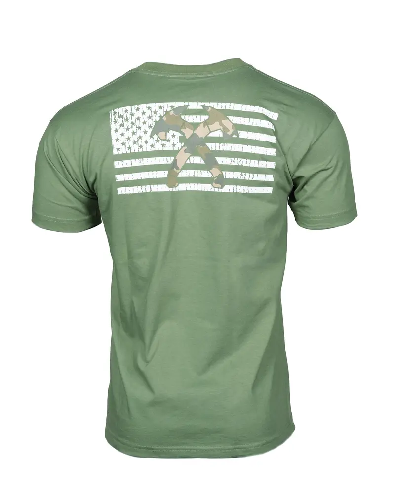 Bone Frog Crossed Hawks Flag Tee 4