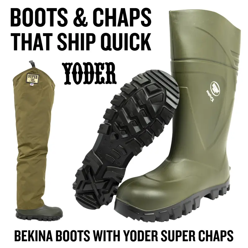 Boots & Chaps That Ship Quick - Bekina Boot With Yoder Super Chaps 1