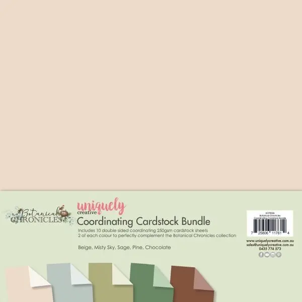 Botanical Chronicles - 12X12 Coordinating Cardstock Bundle 1
