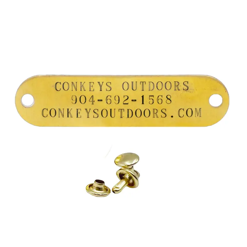 Brass Collar Tag (Hammer-On Rivets Included) 1
