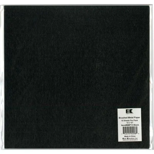 Brushed Metal Cardstock - Black 1