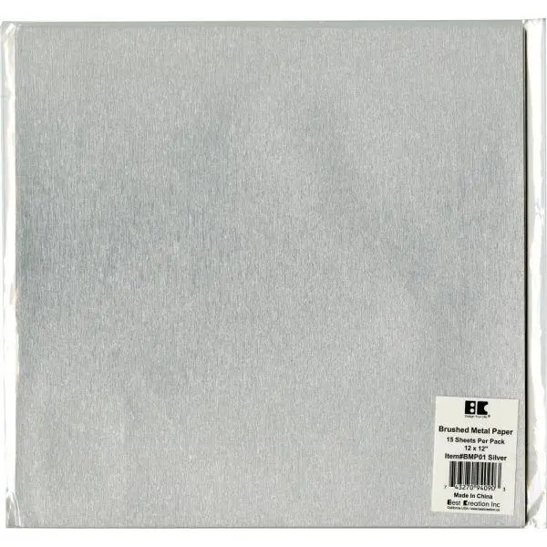 Brushed Metal Cardstock - Silver 1