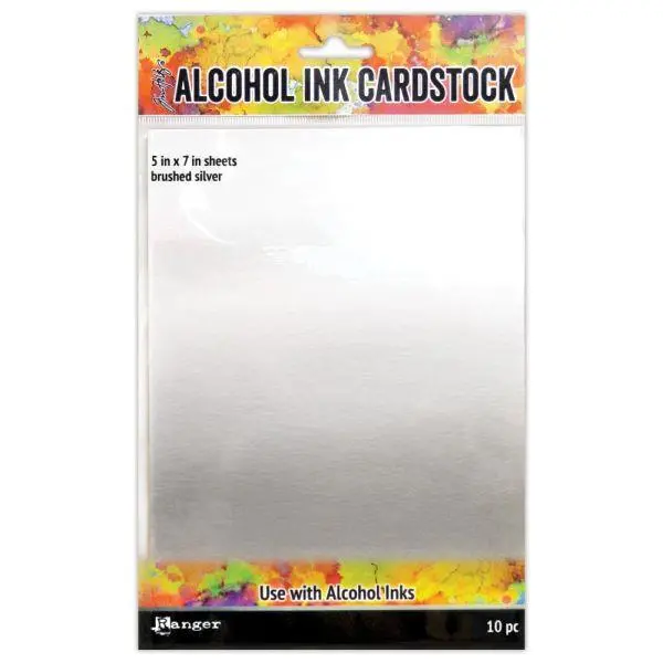 Brushed Silver - Alcohol Ink Cardstock 1