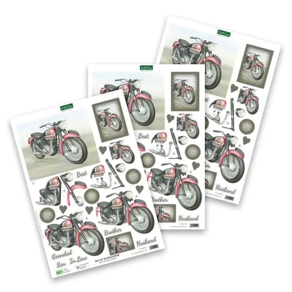 Bsa Twin Super Rocker - Die Cut Decoupage 1