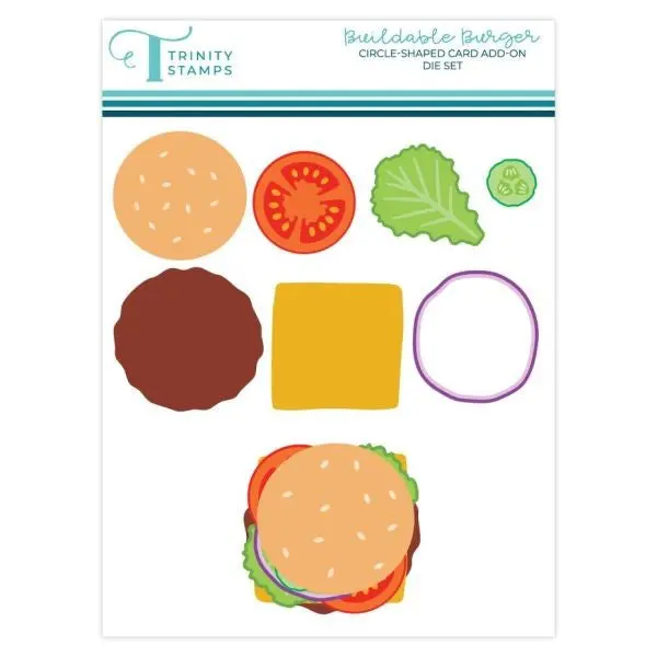 Buildable Burger Dies - Circle Card Add On 1