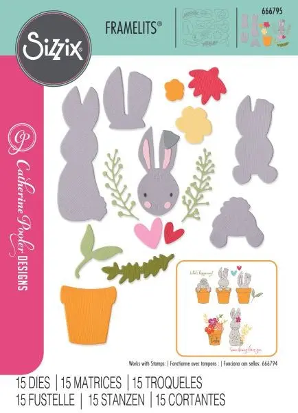 Bunny Bits & Blooms #2 - Dies 1