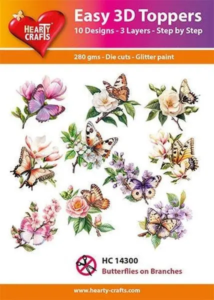 Butterflies On Branches - Easy 3D Toppers 1