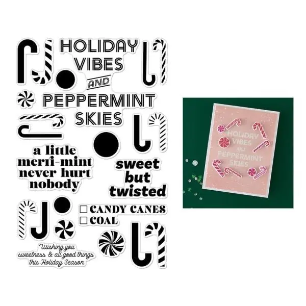 Candy Cane Season - A Little Merri-Mint Clear Stamps 1