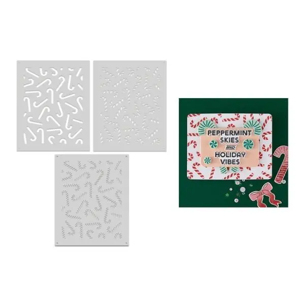 Candy Cane Season - Candy Cane Toss Up Stencil 1