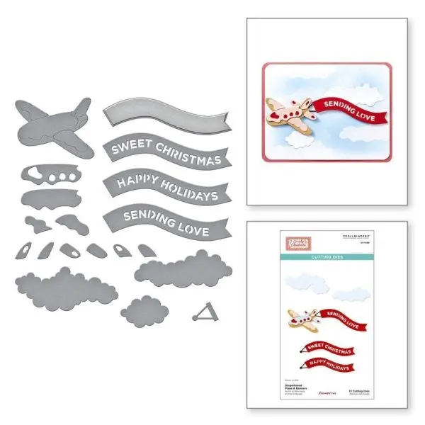 Candy Christmas Collection - Gingerbread Plane & Banners Dies 1