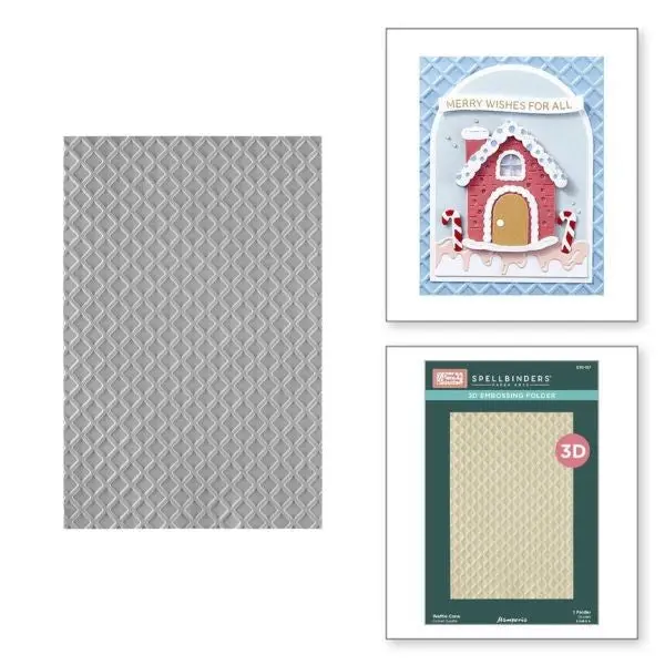 Candy Christmas Collection - Waffle Cone 3D Embossing Folder 1