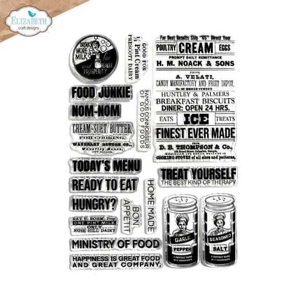 Card Lab Collection - Clear Stamps - Let's Eat 1