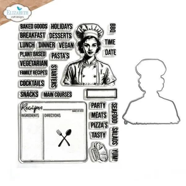 Card Lab Collection - Stamp & Die Set - Let's Cook 1