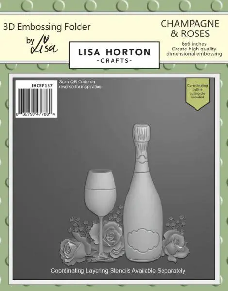 Champagne & Roses - 3D Embossing Folder & Die 1