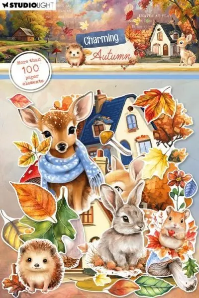 Charming Autumn - Paper Elements - Leaves, Animals & Houses 1