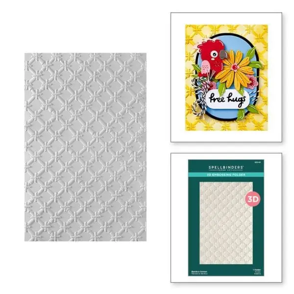 Cheerful Chirps Collection - Bamboo Screen 3D Embossing Folder 1