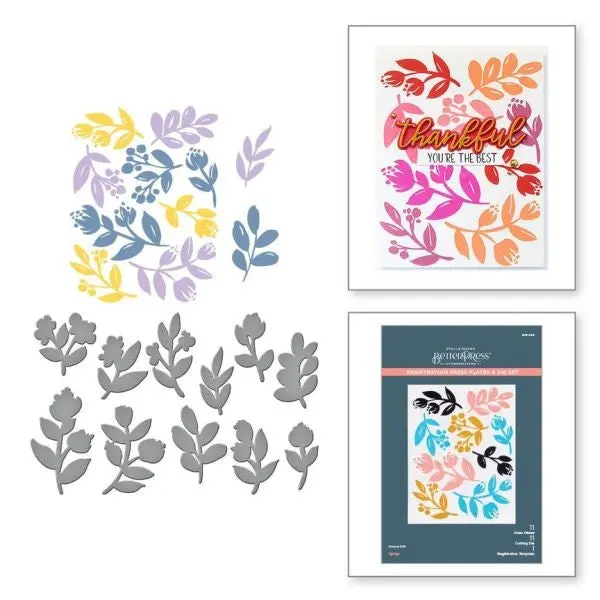 Cheers To You Collection - Sprigs Registration Press Plate & Die Set 1