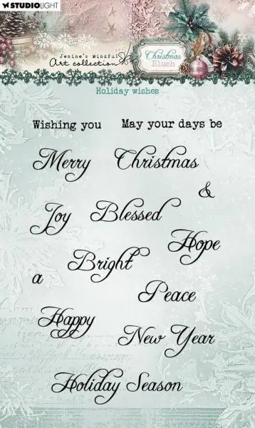 Christmas Blush - Clear Stamps - Holiday Wishes 1