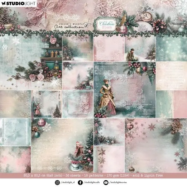 Christmas Blush - Paper Pad - Backgrounds 1