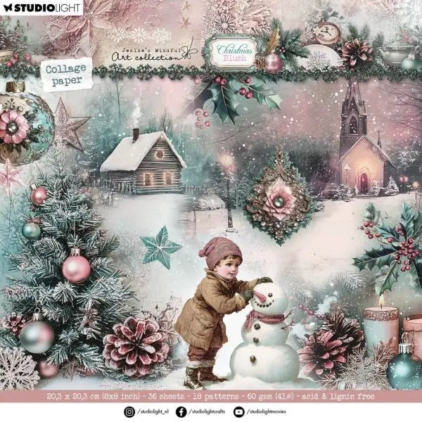 Christmas Blush - Paper Pad - Backgrounds & Elements 1