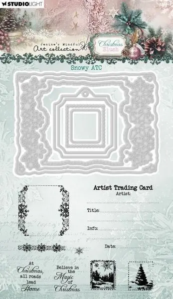 Christmas Blush - Stamp & Die Set - Snowy Atc 1