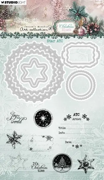 Christmas Blush - Stamp & Die Set - Star Atc 1