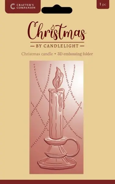 Christmas By Candlelight - 3D Embossing Folder - Christmas Candle 1