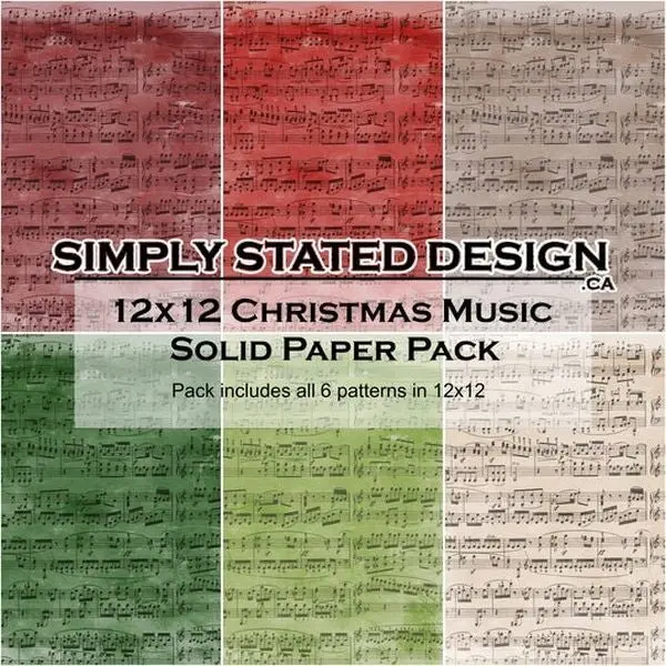 Christmas Music - 12X12 Collection Pack - Solids 1