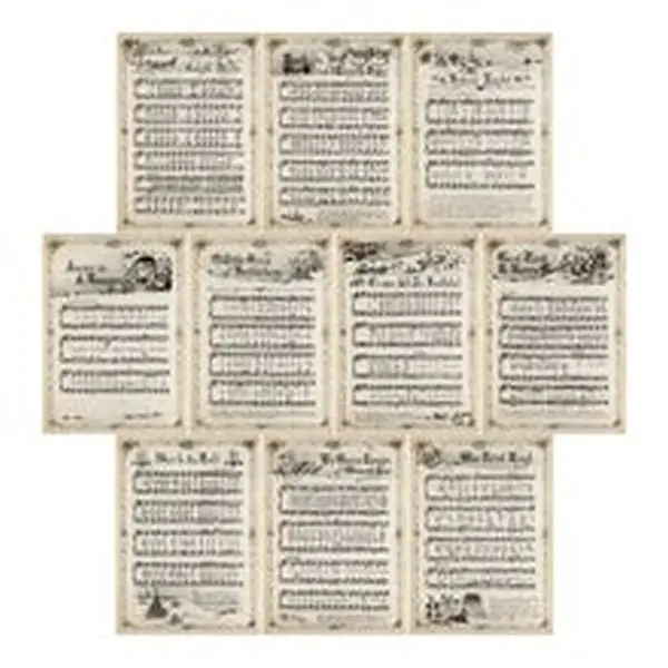 Christmas Music - Ephemera - Cards 1