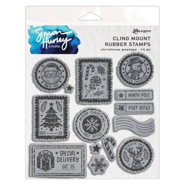 Christmas Postage - Cling Stamps 1