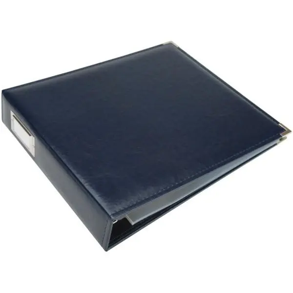 Classic Leather 3 Ring Album - Navy 1