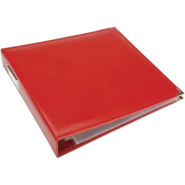 Classic Leather 3 Ring Album - Real Red 1