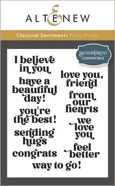 Classical Sentiments Press Plates 1