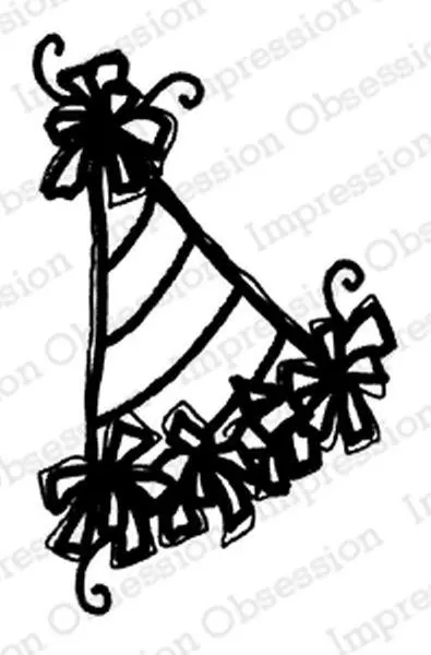 Cling Stamp - Dogs Birthday Hat 1